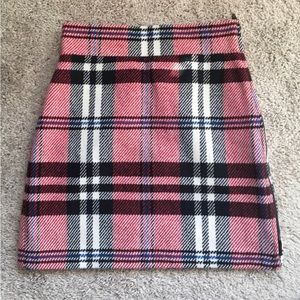 Plaid Pink Mini Skirt - Classic Tartan Style